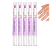 Cuticle Pusher Oil Pen, 2-in-1 Cuticle Remover Nail Oil, Gentle Exfoliation & Nail Bed Nourishment, Moisturizes Strengthens Repair, Nail Care for Dry Damaged Nails, Cuticles Cleaner Pen (5pcs)