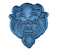 Cuticuter Bella Y Bestia Cortador de Galletas, Diseño Animación Bestia, Plástico, Azul