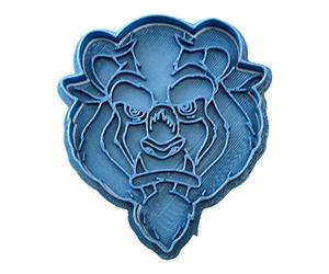 Cuticuter Bella Y Bestia Cortador de Galletas, Diseño Animación Bestia, Plástico, Azul