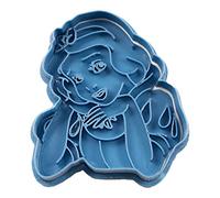 Cuticuter Blancanieves Princesa Cortador de Galletas, Plástico, Azul, 8x7x1.5 cm