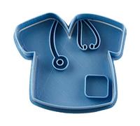 Cuticuter Camisa Doctor Cortador de Galletas, Plástico, Azul