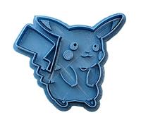 Cuticuter - Cortador de galletas Pokémon Pikachu, color azul, 8 x 7 x 1,5 cm
