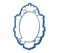 Cuticuter Formas Marco Espejo 1 Cortador de Galletas, Plástico, Azul, 8x7x1.5 cm