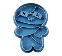 Cuticuter Halloween Momia Cortador de Galletas, Plástico, Azul, 8x7x1.5 cm