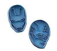 Cuticuter Iron Man y Capitán America Cortador de Galletas, Azul