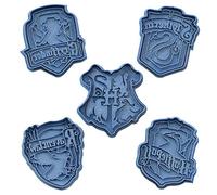 Cuticuter PACK 5 Cortadores de Galletas para Hogwarts, azul