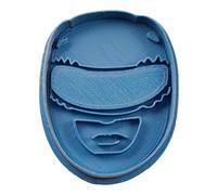 Cuticuter Power Ranger Rojo Cortador de Galletas, Personaje Rojo, Plástico, Azul, 8x7x1.5 cm