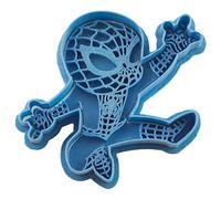 Cuticuter Spiderman Chibi Superheroes Cortador de Galletas, Plástico, Azul, 8x7x1.5 cm