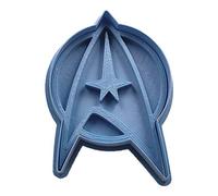 Cuticuter Star Trek Insignia Cortador de Galletas, Plástico, Azul, 8x7x1.5 cm