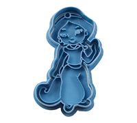 Cuticuter Yasmin Chibi Princesa Disney Cortador de Galletas, Plástico, Azul, 8x7x1.5 cm