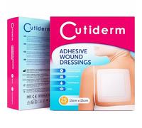 Cutiderm Apósito adhesivo estéril para heridas, 15cm x 15cm, caja de 25