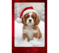 Cutie Cavalier Christmas Notebook: A Festive Themed, A5, (6" x 9") Lined Notebook for Jotting Down Gift Ideas, Note Taking, Making Lists etc.