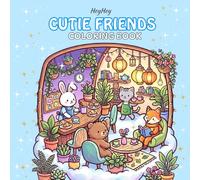 Cutie Friends Coloring Book: featuring Adorable puffy, magical animals. From cloud bunnies baking in sky kitchens to fluffy foxes running tiny cafés and gentle deer exploring glowing gardens