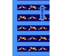 Cutie Fruits Pattern in Blue: Strawberries, Oranges, Kiwis and Lemons