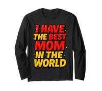 Cutie I Have the Best Mom in the World Mothers Day for Boy Manga Larga