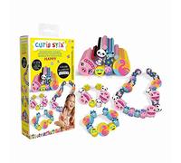 CUTIE STIX - Recarga happy - Para usar con taller cutie stix - 11 stix tema smiley, animales flores - Para creación joyas y kit pulseras para niños desde 6 años - Manualidades creativas - Lansay