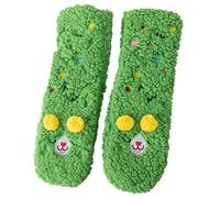 CutiePlusU Calcetines Peludos Divertidos 3D con Diseño de Animales - Ultra Ligeros, Abrigados y Antideslizantes,Green