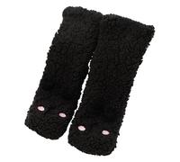 CutiePlusU Calcetines Peludos Graciosos 3D con Diseño de Animales - Ultra Ligeros, Abrigados y Antideslizantes,Black