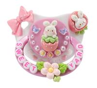 CutiePlusU Chupete Antiestrés para Adultos contra la Ansiedad - Decorado a Mano Lindo con Diseño Único - Escudo Grande - Sweet Yard