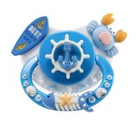 CutiePlusU Chupete para adultos con diseño kawaii decorado a mano para un mejor sueño y contra el estrés - Gran escudo con diseño kawaii - Ocean Wheel