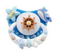CutiePlusU Chupete para adultos con diseño kawaii, para un mejor sueño y contra el estrés, escudo grande con diseño Kawaii, I am Captain