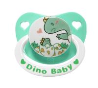CutiePlusU Chupete para Adultos Sin BPA de Silicona - Anti-Estrés & Relajación, Dinosaurio Blanco