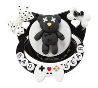 CutiePlusU Chupete para adultos tamaño adulto, hecho a mano, escudo grande, oso negro