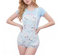CutiePlusU Onesie para Adultos de Algodón con Botones en la Entreperna - Mono Pijama con Estampado Completo - Doctor Bunny S