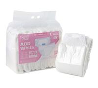 CutiePlusU Pañal adulto 10 piezas Bragas Desechables para Incontinencia con Bucles Blanco(Large 37"-47")