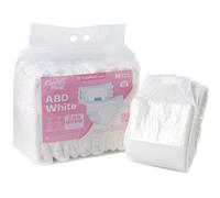 CutiePlusU Pañal adulto 10 piezas Bragas Desechables para Incontinencia con Bucles Blanco(Medium 28"-38")
