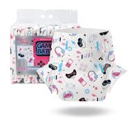CutiePlusU Pañal adulto 10 piezas Game Baby Bragas Desechables para Incontinencia con Bucles(Medium 28"-38")