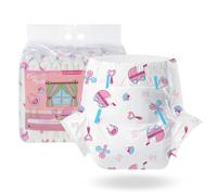 CutiePlusU Pañales para adultos 10 unidades, slips desechables para incontinencia con tirantes para mujeres y hombres, máxima absorción durante la noche - Baby Dream（L 95-120CM)