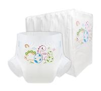 CutiePlusU Pañales para adultos 10 unidades, superficie seca, máxima absorción durante la noche, pañales desechables para incontinencia - Baby Dinosaur White （L 95-120CM)
