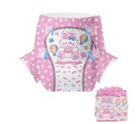 CutiePlusU Pañales para adultos 2 unidades, slips desechables para incontinencia con tirantes para mujeres y hombres, máxima absorción durante la noche - Sissy Baby（L 95-120CM)