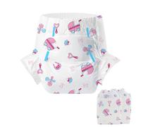 CutiePlusU Pañales para adultos 2 unidades, slips desechables para incontinencia con tirantes para mujeres y hombres, máxima absorción durante la noche - Baby Dream（L 95-120CM)