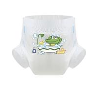 CutiePlusU Pañales para adultos 3 unidades, superficie seca, máxima absorción durante la noche, pañal desechable para incontinencia - Bathing Baby Crocodile White (M 28"-38")