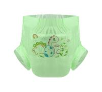 CutiePlusU Pañales para adultos 3 unidades, superficie seca, máxima absorción durante la noche, pañales desechables para incontinencia - Baby Dinosaur Green (M 28"-38")