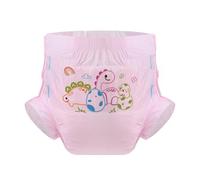 CutiePlusU Pañales para adultos 3 unidades, superficie seca, máxima absorción durante la noche, pañales desechables para incontinencia - Baby Dinosaur Pink (M 28"-38")