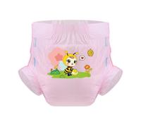 CutiePlusU Pañales para adultos 3 unidades, superficie seca, máxima absorción durante la noche, pañales desechables para incontinencia - Honey Bee Pink (M 28"-38")