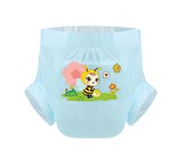 CutiePlusU Pañales para adultos 3 unidades, superficie seca, máxima absorción durante la noche, pañales desechables para incontinencia - Honey Bee Blue (L 95 - 120 cm)