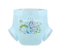 CutiePlusU Pañales para adultos 3 unidades, superficie seca, máxima absorción durante la noche, pañales desechables para incontinencia - Baby Dinosaur Blue (M 71-96 cm)