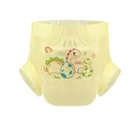 CutiePlusU Pañales para adultos 3 unidades, superficie seca, máxima absorción durante la noche, pañales desechables para incontinencia - Baby Dinosaur Yellow (M 28"-38")