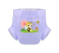 CutiePlusU Pañales para adultos 3 unidades, superficie seca, máxima absorción durante la noche, pañales desechables para incontinencia - Honey Bee Violet (L37"-49")