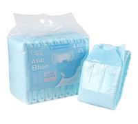 CutiePlusU Pañales para Adultos Paquete de 10 Bragas Desechables para Incontinencia con Cintas para Hombres y Mujeres, Absorción Máxima para Uso Nocturno-Azul（Extra large 43"-62"）
