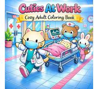Cuties at Work: Cozy Coloring Book for Adults and Teens: Cute Animal Kawaii Jobs for Stress Relief and Relaxation (Comfy, Cozy, Simple, and Bold Hygge Coloring Book Collection)
