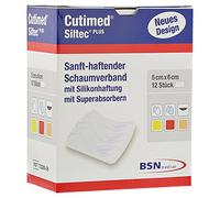 CUTIMED Siltec Plus - Espuma adhesiva (5 x 6 cm, 12 unidades)