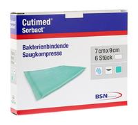 Cutimed Sorbact - Compresas absorbentes (7 x 9 cm, 6 unidades)