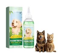 Cutiolly Ambientador para el aliento de perro, limpieza de dientes de perro con aliento fresco, gel de cuidado dental limpio de 60 ml, gel de cuidado de dientes de mascotas, gel de dientes de perro