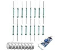 Cutiolly Interruptor De Láminas,16pcs Contacto De Láminas,Interruptor Magnetico,Interruptores de Lengüeta de Vidrio,Cierre Contacto de Reed,Interruptor de Reedschalter,Interruptor Reedkontakt Vidrio