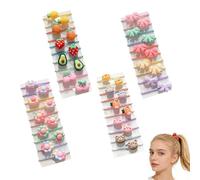 CutitiUU 40 Piezas Accesorios Pelo Niña Bebés y Niños Pequeños,Diadema infantil con lazo floral y frutas y animales,Niños Pequeños y Niñas se Aten el Pelo, Suaves y Duraderas, CóModas de Llevar